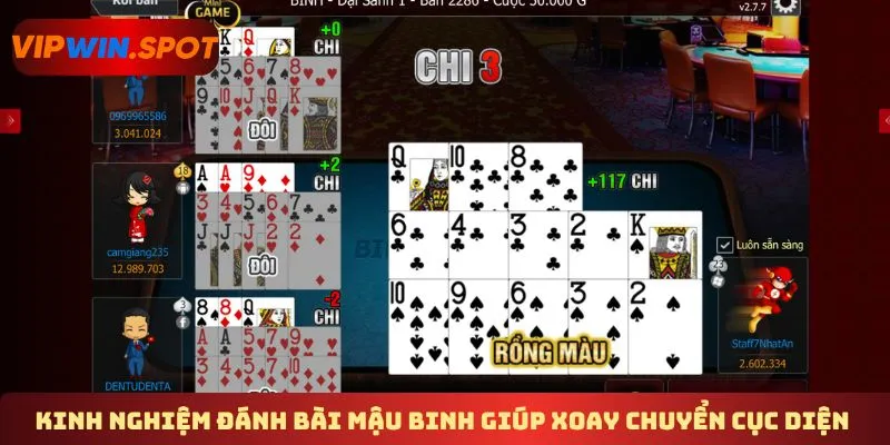 Kinh nghiệm đánh bài mậu binh giúp xoay chuyển cục diện