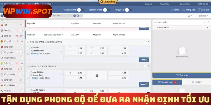 Tận dụng phong độ để đưa ra nhận định tối ưu